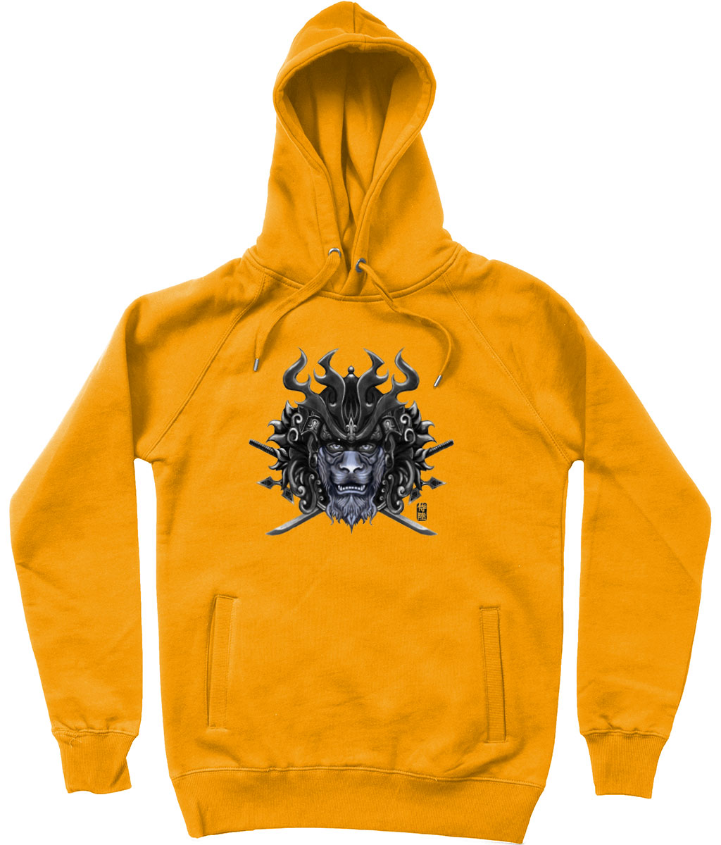 Gold-Leo-Unisex-Pullover-Hoodie-With-Side-Pockets-Silver-Mask