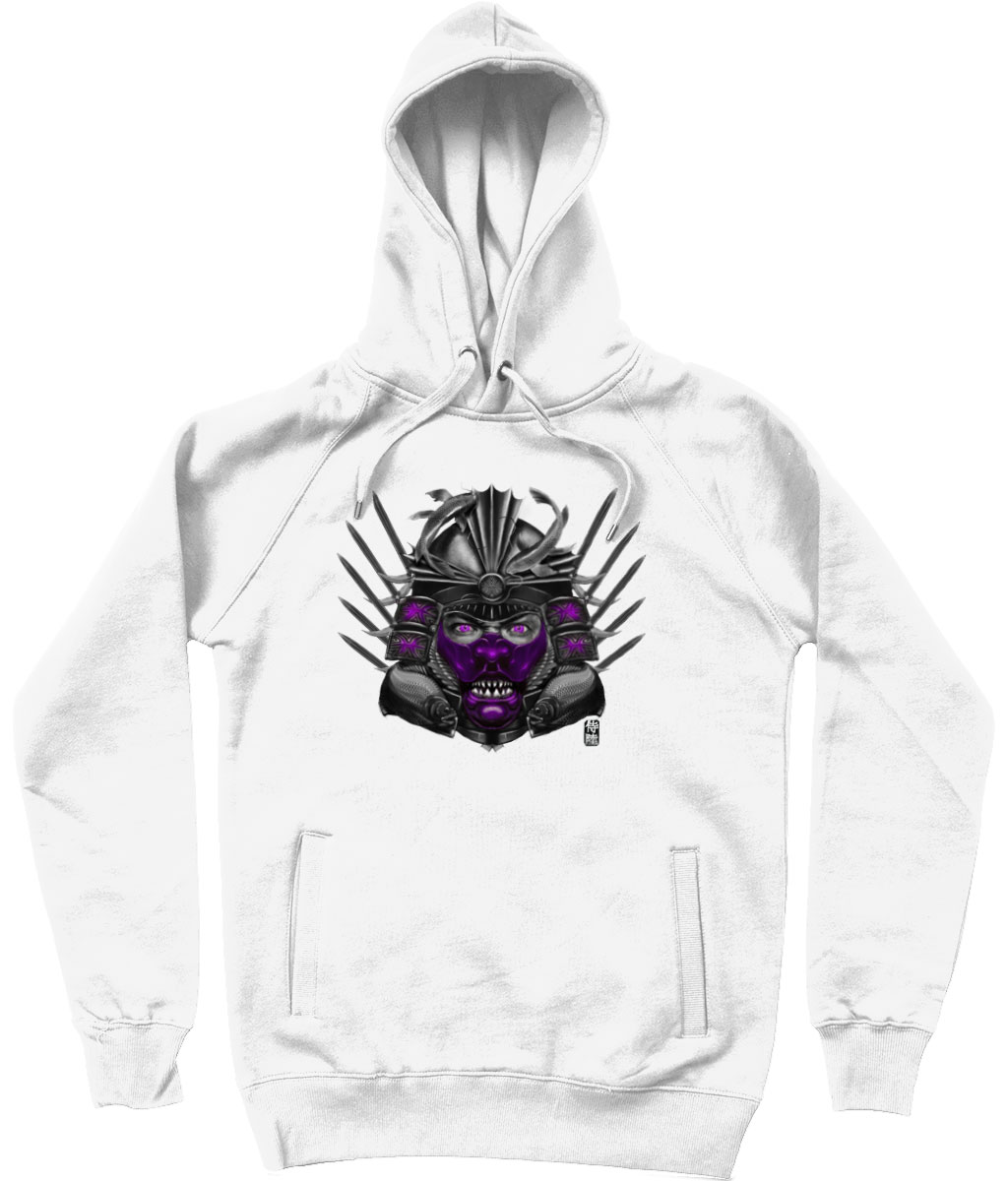 White-Pisces-Unisex-Pullover-Hoodie-With-Side-Pockets-Magenta-Mask
