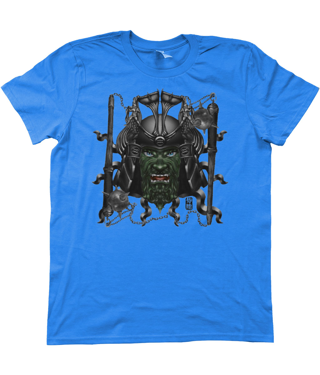Royal-Blue-Aquarius-Basic-T-Shirt-Green-Mask-New