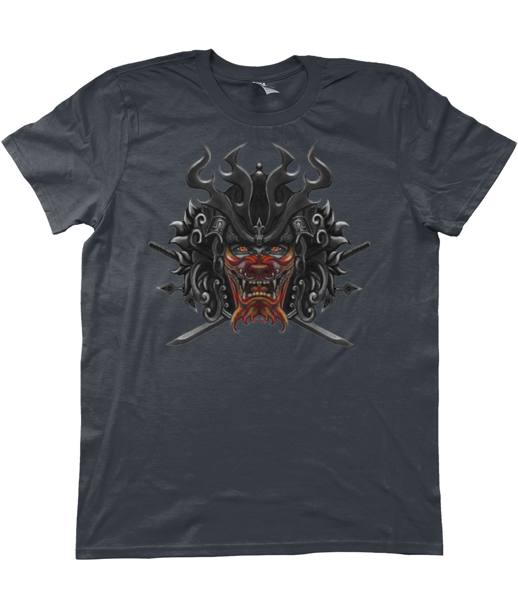 Smoke-Lion-Samurai-Basic-T-Shirt