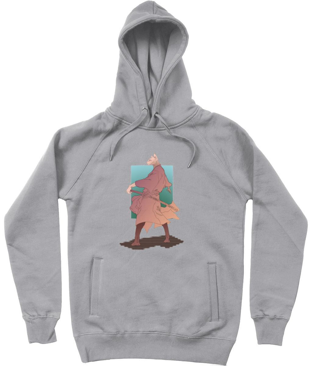 light-heather-Koikat-Samurai-pullover-hoodie